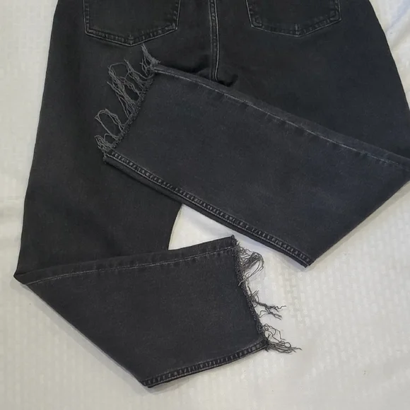 Zara Charcoal Distressed Crop Jeans - Picture 10 of 12